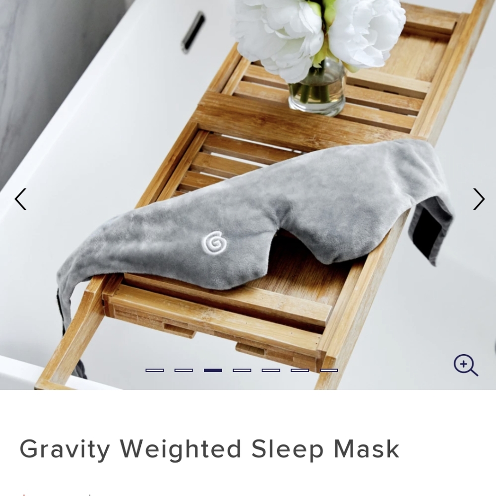 Gravity weighted sleep mask